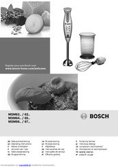 Bosch MSM 63 Serie Gebrauchsanleitung