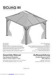 Sojag Pavillon Messina 10x12 Aufbauanleitung