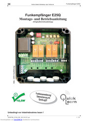 Quick learn E25Q Montage- Und Betriebsanleitung