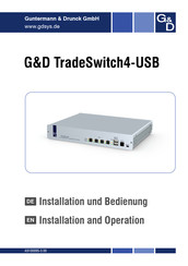 G&D TradeSwitch4-USB Installation Und Bedienung