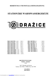 Dražice OKC 250 NTR Bedienungs- Und Installationsanleitung