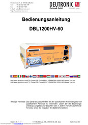 Deutronic DBL1200HV-60 Bedienungsanleitung