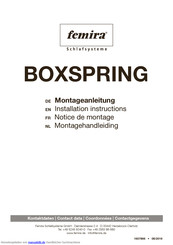 Femira BOXSPRING Montageanleitung