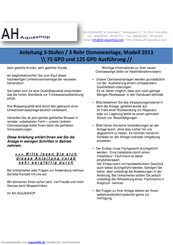 AH-AQUASHOP 75 GPD 2013 Bedienungs- Und Installationsanleitung
