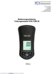 PCE Instruments PCE-TUM 20 Bedienungsanleitung