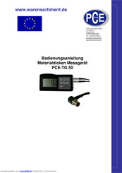 PCE Instruments TG 50 Bedienungsanleitung