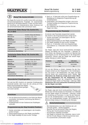 Multiplex 31 8646 Bedienungsanleitung