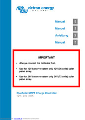 Victron energy BlueSolar MPPT 12-40 Anleitung
