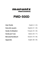 Marantz PMD-500D Benutzerhandbuch