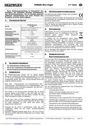 Multiplex POWER- MULTIlight Bedienungsanleitung