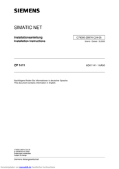 Siemens SIMATIC NET CP 1411 Installationsanleitung