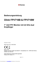 RCTECH Olink FPV718W Bedienungsanleitung
