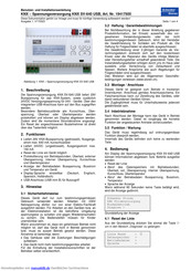 KNX SV-640 Benutzer- Und Installationsanleitung
