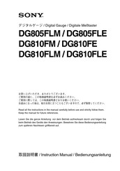 Sony DG805FLE Bedienungsanleitung