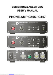 Lake People PHONE-AMP G105 Bedienungsanleitung