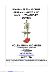 Holzmann ZX7045 Gebrauchsanweisung