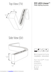 LED Linear Varioled Flex VENUS IQ WHITE TV Montageanleitung