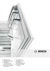 Bosch KAN series Montage- Und Gebrauchsanleitung