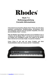 Rhodes Mark 7 Active Series Bedienungsanleitung