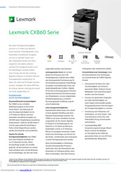 Lexmark CX860dtfe Handbuch
