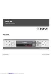 Bosch Divar XF Schnellinstallation