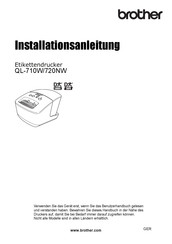 Brother QL-720NW Installationsanleitung