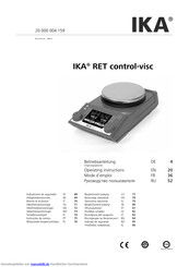 Ika RET control-visc Betriebsanleitung