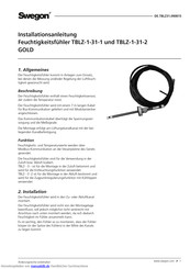 Swegon TBLZ-1-31-2 GOLD Installationsanleitung