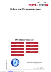 Scheer MH 15 Einbau- Und Wartungsanweisung