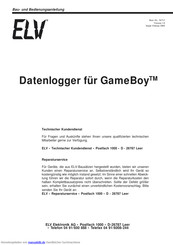 elv GameBoy Bau- Und Bedienungsanleitung