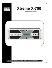 DAPAudio Xtreme X-700 Handbuch