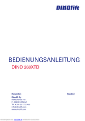 Dinolift DINO 260XTD Bedienungsanleitung