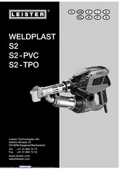 Leister WELDPLAST S2 - PVC Bedienungsanleitung