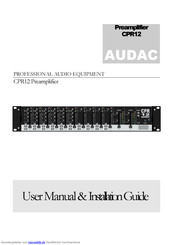 AUDAC CPR12 Benutzerhandbuch