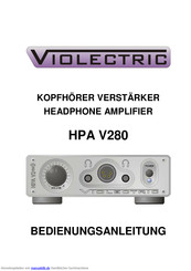 Violectric HPA V280 Bedienungsanleitung