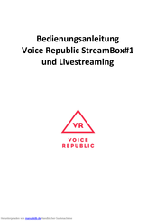 Voice Republic StreamBox#1 Bedienungsanleitung