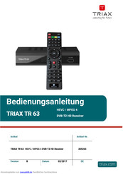 Triax TRIAX TR 63 Bedienungsanleitung