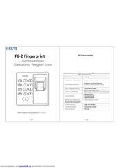 i-keys F6-2 Fingerprint Bedienungsanleitung