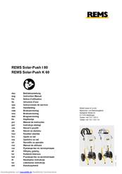 REMS Solar-Push I 80Solar-Push K 60 Betriebsanleitung