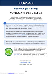 Xomax XM-VRSU416BT Bedienungsanleitung