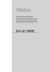 Clarion EA-2182E Bedienungsanleitung Und Installationshandbuch