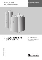 Buderus Logano G135T-25 Montage- Und Wartungsanleitung