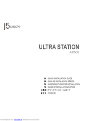 j5 create ULTRA STATION JUD500 Kurzanleitung Für Die Installation