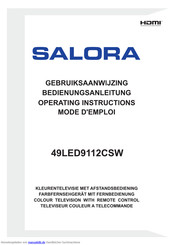 Salora 49LED9112CSW Bedienungsanleitung