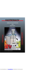 Gastroback 40119 Gebrauchsanweisung