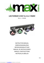 max LED PARBAR 4-WAY 3x 4-in-1 RGBW Bedienungsanleitung