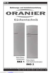 Oranier RKG 2 Bedienungs- Und Installationsanleitung