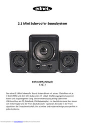 Ednet 2.1 Mini Subwoofer-Soundsystem Benutzerhandbuch