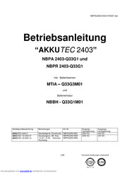 Ateco NBPAQ33G1M01 Betriebsanleitung