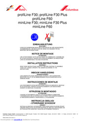 Columbus miniLine F60 Einbauanleitung